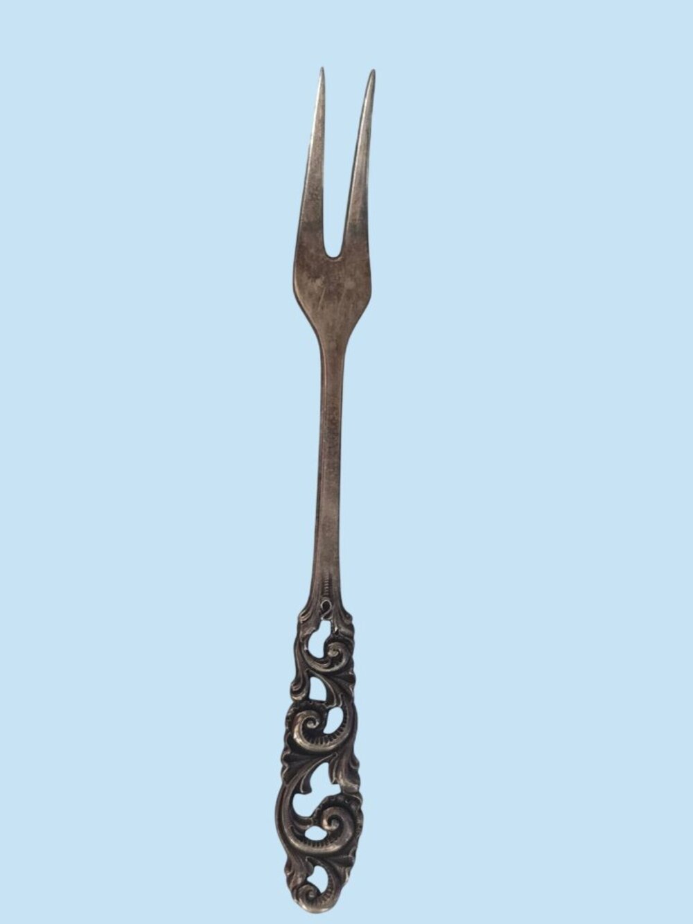 Norwegian 830S Silver Condiment Fork 4.5" NM Maker Vintage Scandinavian